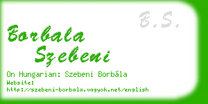 borbala szebeni business card