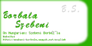 borbala szebeni business card